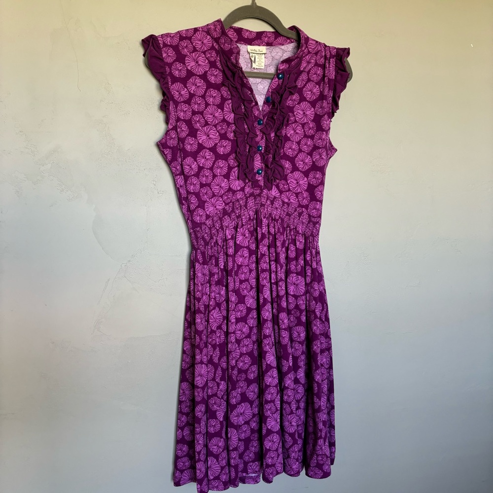 Matilda Jane Wonderful Parade Magnolia Dress Purple Floral Size Medium
